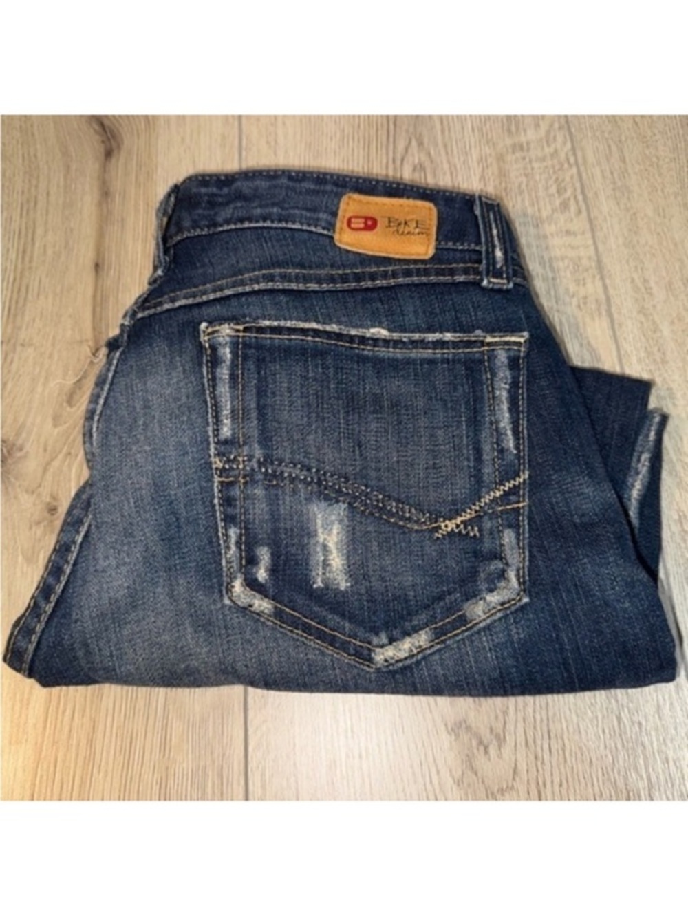 BKE Dark Blue Cropped Capri crop jeans denim